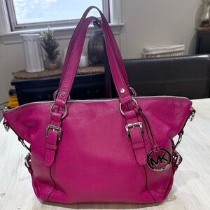 Michael Kors Pink Leather Tote Bag